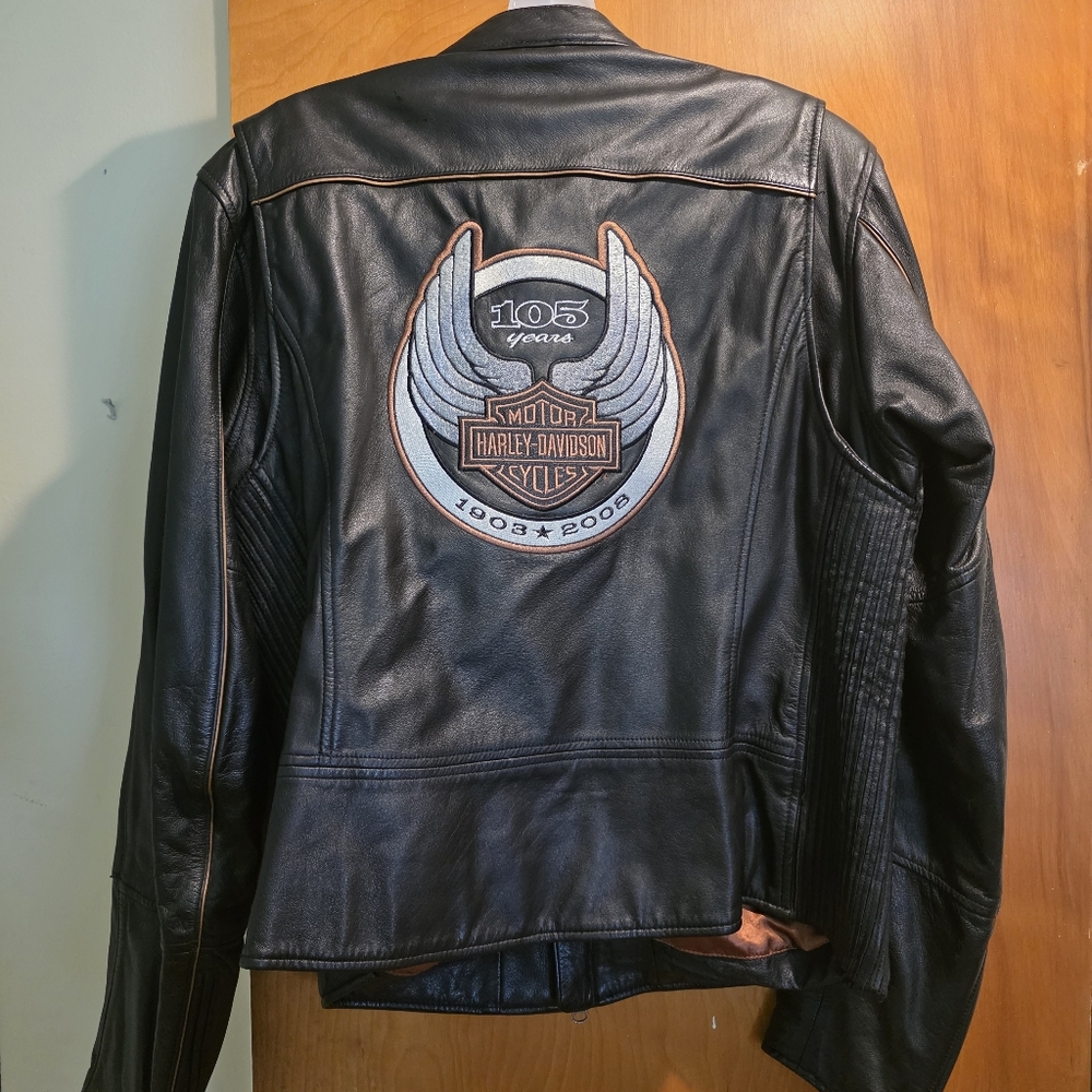 Harley-Davidson Black Bomber Jacket with Copper Logo